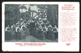 AK Solingen, Solinger Waffenschmiede-Kapelle, Bergisches Heimatslied  - Solingen