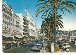 Automobiles  DS 19 Citroen Et 4 Cv Renault à NICE (06) - Promenade Des Anglais-l'Hôtel Royal-Palais De La Méditerranée - Passenger Cars