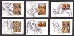 Australia - Six Sheetlets Showing Prehistoric Animals From Australia - All MNH -  From Dinosaur Era - Fossils