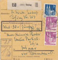 BiZone Paketkarte 1948: Tutzing Nach Haar, Wertkarte - Cartas & Documentos
