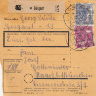 BiZone Paketkarte 1948: Geigant Nach München - Brieven En Documenten