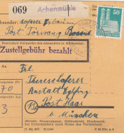 BiZone Paketkarte: Achenmühle Nach Anstalt Eglfing, Haar - Briefe U. Dokumente