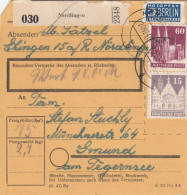 BiZone Paketkarte 1948: Ehingen / Nördlingen Nach Gmund, Tegernsee - Cartas & Documentos