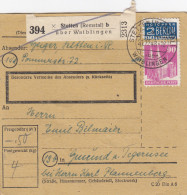 BiZone Paketkarte 1948: Stetten über Waiblingen Nach Gmund Am Tegernsee - Covers & Documents