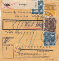 BiZone Paketkarte: Schongau/Ingenried Nach Ottobrunn, Wertkarte, Nachgebühr - Brieven En Documenten