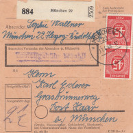 Paketkarte 1948: München 22 Nach Post Haar - Briefe U. Dokumente