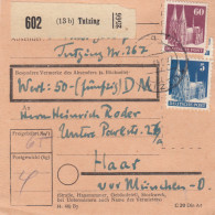 BiZone Paketkarte 1947: Tutzing Nach Haar, Wertkarte - Cartas & Documentos