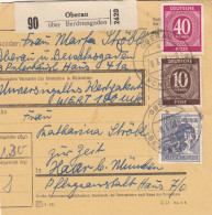 Paketkarte 1948: Oberau Nach Haar, Wertkarte - Covers & Documents