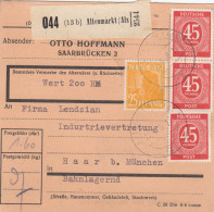 Paketkarte 1948: Altenmarkt Nach Haar, Bahnlag., Selbstbucher, Wertkarte - Brieven En Documenten
