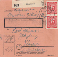 Paketkarte 1948: München 12 Nach Haar B. München - Brieven En Documenten