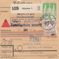 BiZone Paketkarte 1948: München Nach Eglfing, Nachnahme, Wertkarte - Covers & Documents