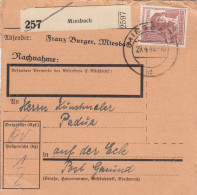 Paketkarte 1948: Miesbach Nach Post Gmund, Selbstbucher - Lettres & Documents