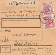 Paketkarte 1947: Stuttgart Nach Bad Aibling, Kurhaus Schloss - Brieven En Documenten