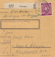 Paketkarte 1947: Nürtingen Nach Haar Bei München - Covers & Documents
