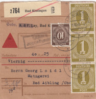 Paketkarte 1946: Bad Kissingen Nach Bad Aibling, Nachnahme - Lettres & Documents