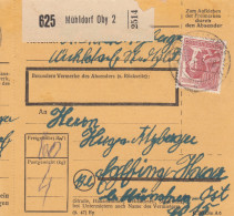 Paketkarte 1948: Mühldorf Nach Eglfing, München-Ost - Lettres & Documents