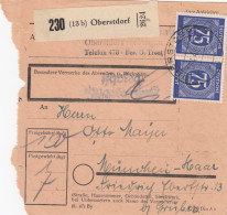 Paketkarte 1948: Oberstdorf Nach München Haar - Brieven En Documenten