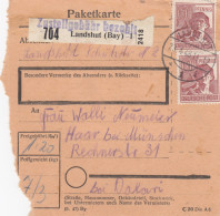 Paketkarte 1948: Landshut Nach Haar - Brieven En Documenten