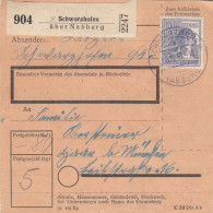 Paketkarte 1947: Schwarzhofen über Nabburg Nach München - Lettres & Documents