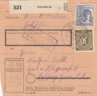 Paketkarte 1948: Eitensheim Nach Eglfing, Heilanstalt - Brieven En Documenten