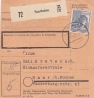 Paketkarte 1947: Sonthofen Nach Haar, Einkaufszentrale Köster - Covers & Documents