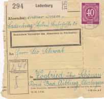 Paketkarte 1947: Ladenburg Nach Voglried über Schönau - Briefe U. Dokumente