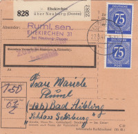 Paketkarte 1947: Ehekirchen Nach Bad Aibling - Brieven En Documenten