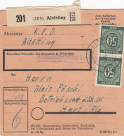 Paketkarte 1948: Altötting Nach Hart, Betriebsvor. Des SKW - Briefe U. Dokumente