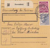 Paketkarte 1947: Hauzenberg Bei Passau Nach Eglfing - Brieven En Documenten