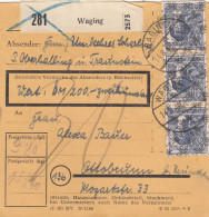 BiZone Paketkarte 1948: Waging Oberhalling Nach Ottobrunn, Wertkarte - Covers & Documents