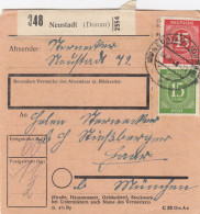 Paketkarte 1948: Neustadt Nach Haar - Lettres & Documents