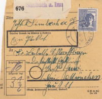 Paketkarte 1948: Simbach A. Inn Nach Post Haar - Brieven En Documenten