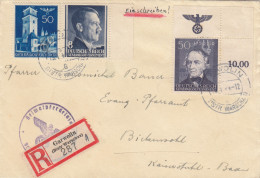 GG: MiF Bedeutende Deutsche, Einschreiben Garwolin - Bickensohl, Portogerecht - Occupation 1938-45