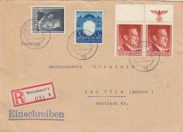 GG: MiF Einschreiben Warschau Nach Bad Tölz, Portogerecht, HHZ - Occupation 1938-45