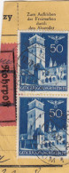 GG: Paketkartenausschnitt Mit Seltenem Rohrpostaufkleber, Seltene Dokumentation - Occupation 1938-45