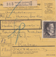 GG: Inlandspaketkarte Sperrgut Karzysko-Kamienna Nach Kielce - Occupation 1938-45