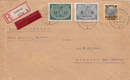 GG:Dienst: Portogerechte Frankatur Für R-Eil-Brief über 250gr.Porto-Beschreibung - Besetzungen 1938-45