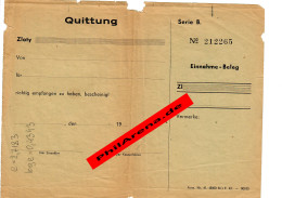 GG: Quittung Beleg, Generalgouvernement 1943 - Historische Dokumente