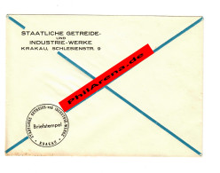 GG: Blanko Briefumschlag Staatliche Getreide- Und Industriewerke Krakau - Documents Historiques