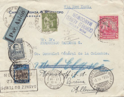 Frankreich: 1935: Luftpost Von Paris Nach Deutschland über USA Consulat Columbie - Autres & Non Classés