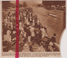 The Henley Regatta - Oxford X Cambridge - Orig. Knipsel Coupure Tijdschrift Magazine - 1926 - Non Classés