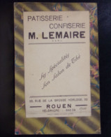 182 CHROMOS  . PUBLICITE . PATISSERIE CONFISERIE . SALON DE THE . 32 RUE DE LA GROSSE HORLOGE . ROUEN . ANNEE 1940 - Publicités