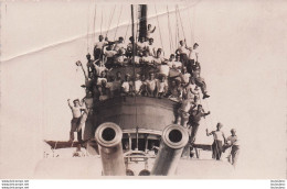 RARE CARTE PHOTO CROISEUR ITALIEN CESARE ROSSAROL 1936 - Warships