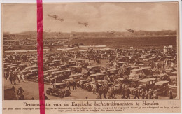 Hendon - Demonstration Airplanes , Vliegdemonstratie- Orig. Knipsel Coupure Tijdschrift Magazine - 1926 - Non Classés