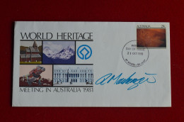 Signed R. Mackenzie 1981 Australia Fdc Everest World Heritage Stationery Cover Mountaineering Escalade Alpinisme - Sportifs