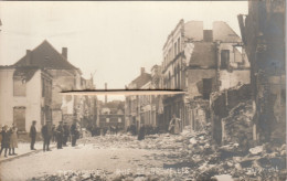 Dendermonde, Termonde, Rue De Bruxelles, Fotokaart, 2 Scans - 1914-18