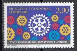 FRENCH ANDORRA 522,unused - Rotary, Lions Club