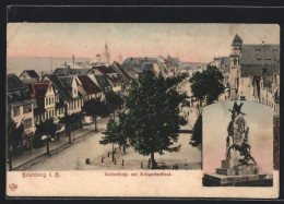 AK Friedberg I. H., Kaiserstrasse Mit Kriegerdenkmal  - Friedberg