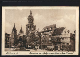 AK Heilbronn A. N., Kaiserstrasse Mit Marktplatz Und Robert Mayer-Denkmal  - Heilbronn