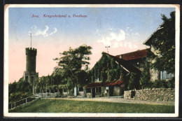 AK Jena, Kriegerdenkmal Und Forsthaus  - Caza